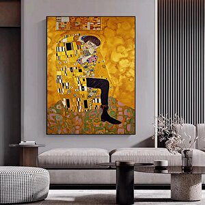 Gustav Klimt 'altın Gözyaşları' Kanvas Tablo Baskısı; Klimt Tarzı Duvar Sanatı; Gustav Kanvas Tablos 80x120 cm