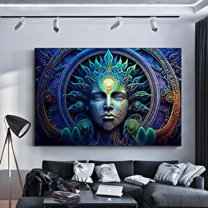 Psikedelik Beyin Patlaması Adam Tablosu – Renkli Soyut Psikedelik Kanvas 80x120 cm