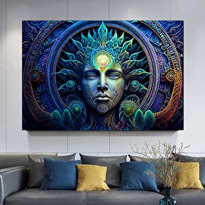 Psikedelik Beyin Patlaması Adam Tablosu – Renkli Soyut Psikedelik Kanvas 80x120 cm