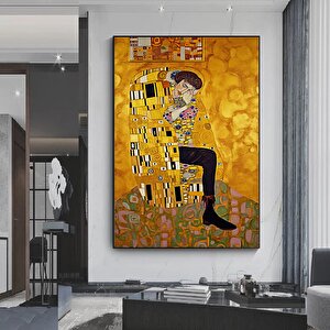 Gustav Klimt 'altın Gözyaşları' Kanvas Tablo Baskısı; Klimt Tarzı Duvar Sanatı; Gustav Kanvas Tablos 90x150 cm