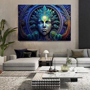 Psikedelik Beyin Patlaması Adam Tablosu – Renkli Soyut Psikedelik Kanvas