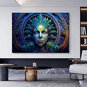Psikedelik Beyin Patlaması Adam Tablosu – Renkli Soyut Psikedelik Kanvas 120x180 cm