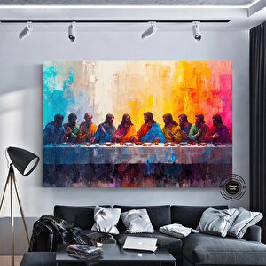 Son Akşam Yemeği Kanvas; Dini Duvar Dekoru; İsa Mural Tablo; Ekstra Büyük