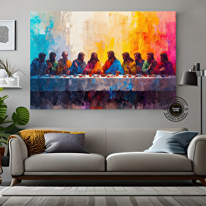 Son Akşam Yemeği Kanvas; Dini Duvar Dekoru; İsa Mural Tablo; Ekstra Büyük