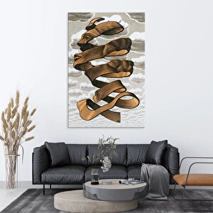 Mc Escher Tarzı Modern 3d Kanvas Posteri, İnsan Yüzü Temalı Hediyelik Kanvas 50x70 cm