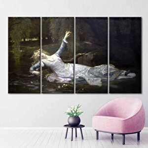 Alexandre Cabanel Yağlıboya Kadın Portresi, Ophelia Reprodüksiyon Kanvas 40x60 cm
