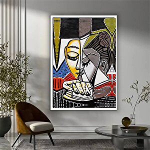 Le Rêve - Pablo Picasso, Koltukta Uyuyan Kadın, Çok Renkli Hazır Picasso Tablosu 40x60 cm