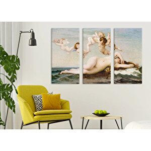 Alexandre Cabanel – Venüs’ün Doğuşu Kanvas Tablo, Çok Renkli Klasik Fransız Sanatı 60x120 cm