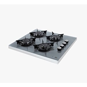 Metali̇k Gri̇ Set Üstü Ocak Lx-40tshdf Lpg