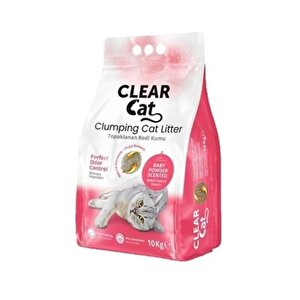 Clearcat Bebek Pudra Bentoni̇t Kedi̇ Kumu 10 Lt