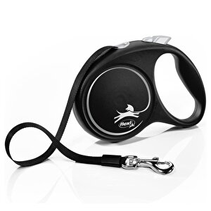 Flexi Black Design M Beden Siyah 5mt Şerit Tasma