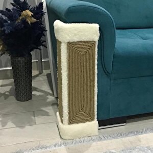 Pet Koltuk Köşe Koruyucu Kedi Tırmalama Tahtası Çok Yönlü Kullanım Beyaz
