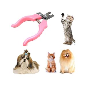 3b Trend Kedi Köpek Yaylı Tırnak Makası Evcil Hayvan Tırnak Kesme Giyotin Pembe