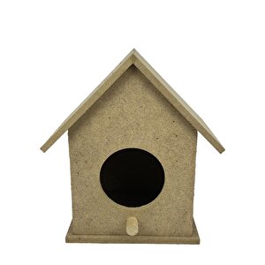 Küçük Boy Üçlü Boyanabilir Ahşap Kuş Evi 13x10 Cm