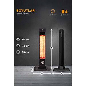 Mr-st3452 Bl 2500w Dikey Elektrikli Isıtıcı