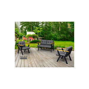 Zeta 2 1 1 Pofuduk Balkon Takımı, Bahçe Mobilyası, Çay Seti, Kafe Oturma Grubu, Teras Koltuk Takımı