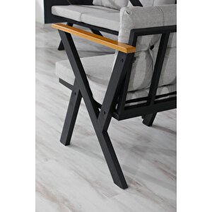 Zeta 3 1 1 Balkon Takımı, Bahçe Mobilyası, Çay Seti, Kafe Oturma Grubu, Teras Koltuk Takımı