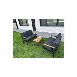 Duru 2-2-sehpa Hedi̇yeli̇ Bahçe Balkon Mobi̇lyasi ,çayseti̇ ,oturma Grubu, Cafe