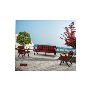 Zeta 3 1 1 Balkon Takımı, Bahçe Mobilyası, Çay Seti, Kafe Oturma Grubu, Teras Koltuk Takımı