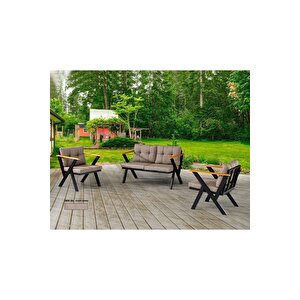 Zeta 2+1+1 Balkon Takımı, Bahçe Mobilyası, Çay Seti, Kafe Oturma Grubu, Teras Koltuk Takımı