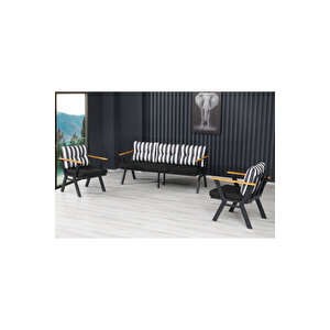 Zeta 3+1+1 Balkon Takımı, Bahçe Mobilyası, Çay Seti, Kafe Oturma Grubu, Teras Koltuk Takımı