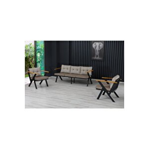 Zeta 3 1 1 Balkon Takımı, Bahçe Mobilyası, Çay Seti, Kafe Oturma Grubu, Teras Koltuk Takımı