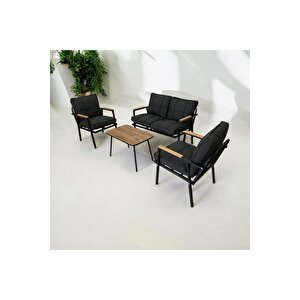Zen 2 1 1 Pofuduk Balkon Takımı, Bahçe Mobilyası, Çay Seti, Kafe Oturma Grubu, Teras Koltuk Takımı