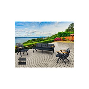 Zeta 3 1 1 Balkon Takımı, Bahçe Mobilyası, Çay Seti, Kafe Oturma Grubu, Teras Koltuk Takımı