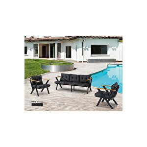 Zeta 3 1 1 Balkon Takımı, Bahçe Mobilyası, Çay Seti, Kafe Oturma Grubu, Teras Koltuk Takımı