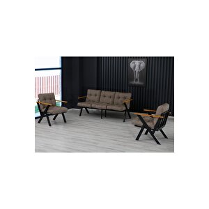 Zeta 3 1 1 Sngerli Balkon Takımı, Bahçe Mobilyası, Çay Seti, Kafe Oturma Grubu, Teras Koltuk Takımı