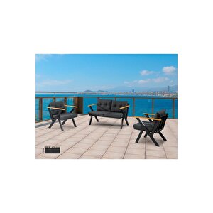 Zeta 2 1 1 Balkon Takımı, Bahçe Mobilyası, Çay Seti, Kafe Oturma Grubu, Teras Koltuk Takımı