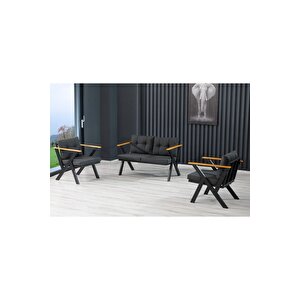 Zeta 2 1 1 Balkon Takımı, Bahçe Mobilyası, Çay Seti, Kafe Oturma Grubu, Teras Koltuk Takımı