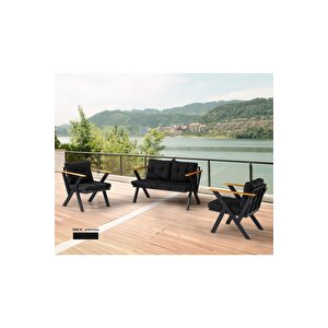 Zeta 2 1 1 Balkon Takımı, Bahçe Mobilyası, Çay Seti, Kafe Oturma Grubu, Teras Koltuk Takımı