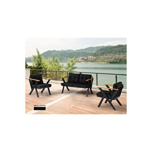 Zeta 2 1 1 Pofuduk Balkon Takımı, Bahçe Mobilyası, Çay Seti, Kafe Oturma Grubu, Teras Koltuk Takımı