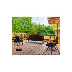 Zeta 3 1 1 Pofuduk Balkon Takımı, Bahçe Mobilyası, Çay Seti, Kafe Oturma Grubu, Teras Koltuk Takımı