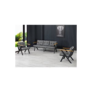 Zeta 3 1 1 Balkon Takımı, Bahçe Mobilyası, Çay Seti, Kafe Oturma Grubu, Teras Koltuk Takımı