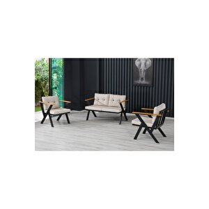 Zeta 2+1+1 Balkon Takımı, Bahçe Mobilyası, Çay Seti, Kafe Oturma Grubu, Teras Koltuk Takımı