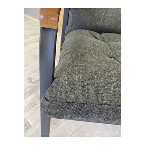 Balkon, Bahçe, Cafe - Mobilya, Metal Koltuk Takımı - 2’li Antrasit
