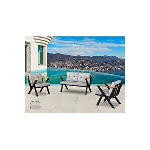 Zeta 2 1 1 Balkon Takımı, Bahçe Mobilyası, Çay Seti, Kafe Oturma Grubu, Teras Koltuk Takımı