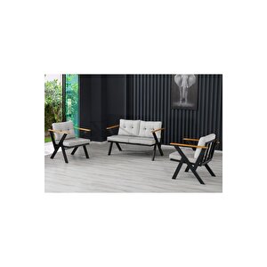 Zeta 2 1 1 Balkon Takımı, Bahçe Mobilyası, Çay Seti, Kafe Oturma Grubu, Teras Koltuk Takımı
