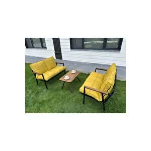Duru 2-2-sehpa Hedi̇yeli̇ Bahçe Balkon Mobi̇lyasi ,çayseti̇ ,oturma Grubu, Cafe