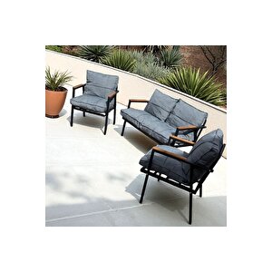 Zen 2 1 1 Pofuduk Balkon Takımı, Bahçe Mobilyası, Çay Seti, Kafe Oturma Grubu, Teras Koltuk Takımı