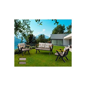 Zeta 2 1 1 Balkon Takımı, Bahçe Mobilyası, Çay Seti, Kafe Oturma Grubu, Teras Koltuk Takımı