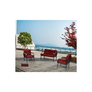 Zen 2 1 1 Pofuduk Balkon Takımı, Bahçe Mobilyası, Çay Seti, Kafe Oturma Grubu, Teras Koltuk Takımı