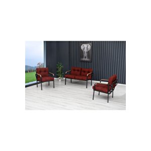 Zen 2 1 1 Pofuduk Balkon Takımı, Bahçe Mobilyası, Çay Seti, Kafe Oturma Grubu, Teras Koltuk Takımı