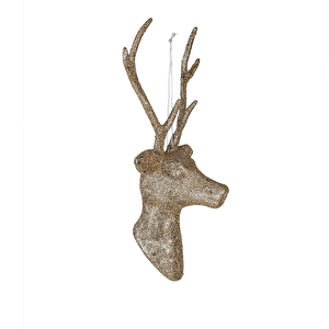 Yılbaşı Süsü Geyik Büstü Gold 21 Cm