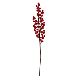 Yılbaşı Süsü Kadife Berry Dal Kırmızı 51 Cm