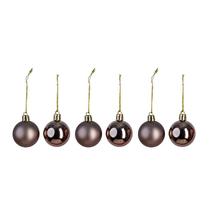 Yılbaşı Süsü 6'lı Top Füme 4 Cm