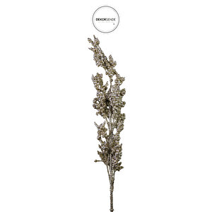 Yılbaşı Süsü Simli Yoğun Berry Dal Şampanya 50 Cm