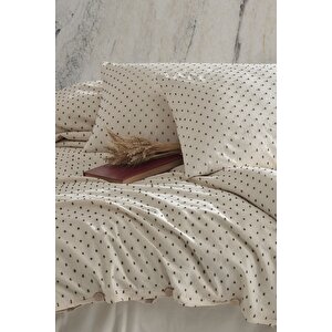 Freya Khaki %100 Pamuklu Yıkamalı Vintage Çift Kişilik Nevresim Takımı 200*220 Frykhckt